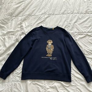 Polo Ralph Lauren Navy Men’s polo bear sweatshirt (size medium)